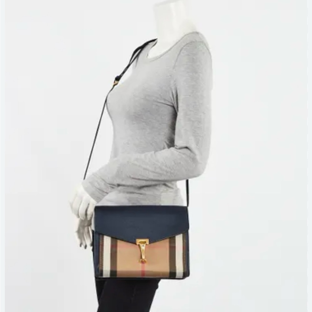 Burberry Checkered Crossbody Bag - black